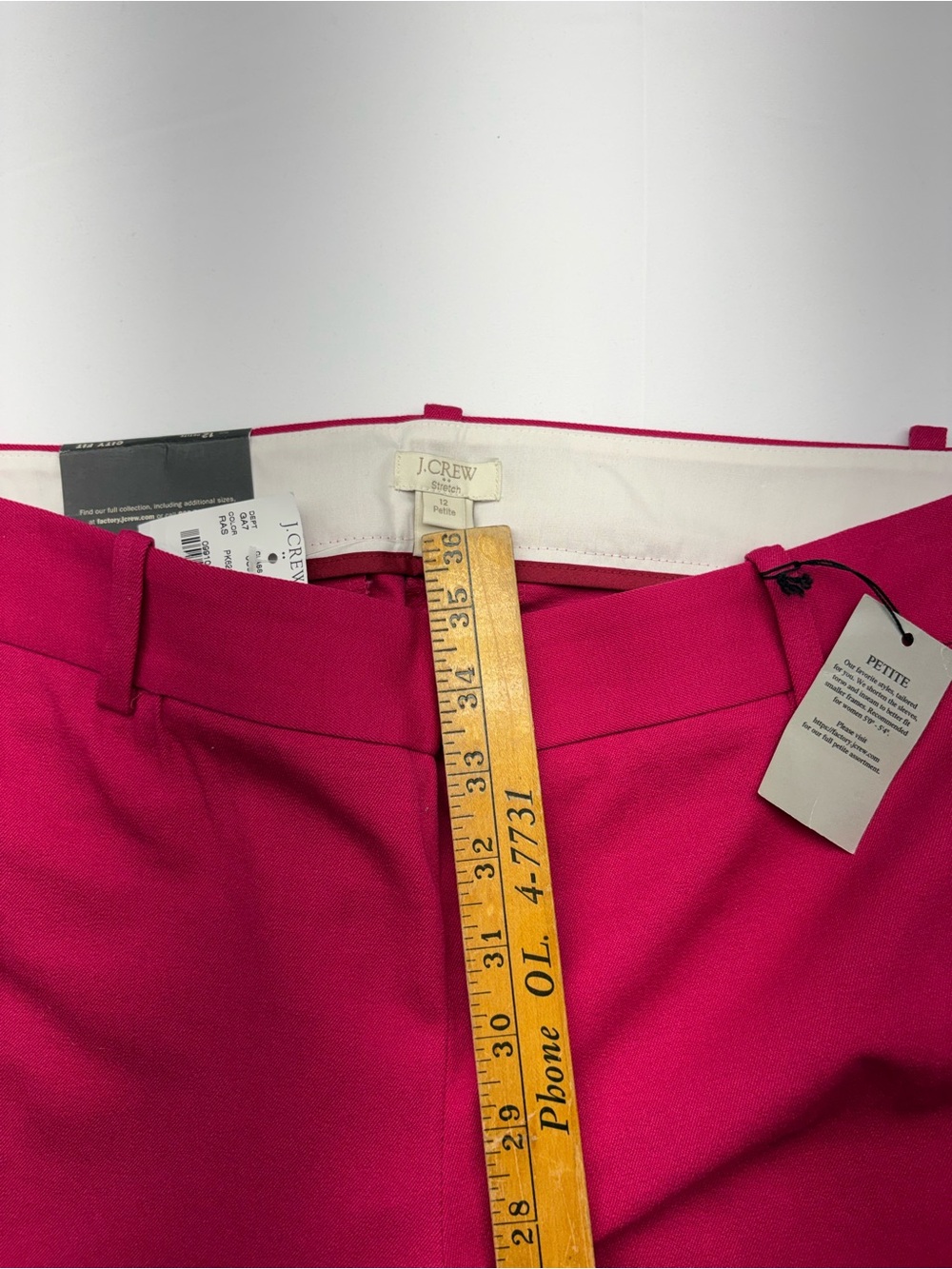 J. Crew Women's Bright Fuchsia Straight Leg Pants